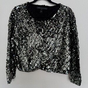 Y2K 00s Marc By Marc Jacobs Mandarin Collar Sequin Zip Up Jacket